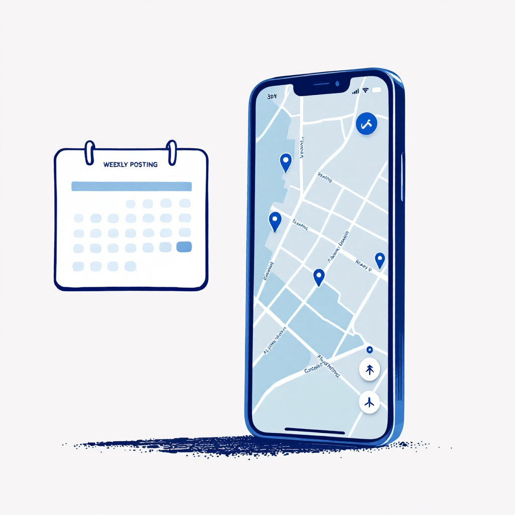 Planner showing local visibility and job follow-up strategy